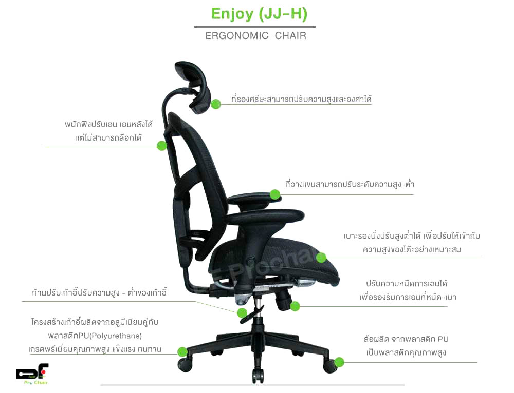 เก้าอี้สุขภาพ JJ-H Enjoy Series (3)